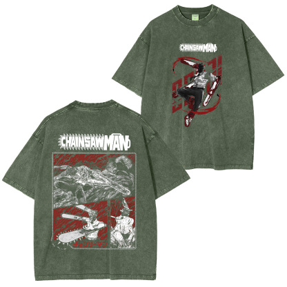 Chainsaw Man Unisex Washed T-Shirt