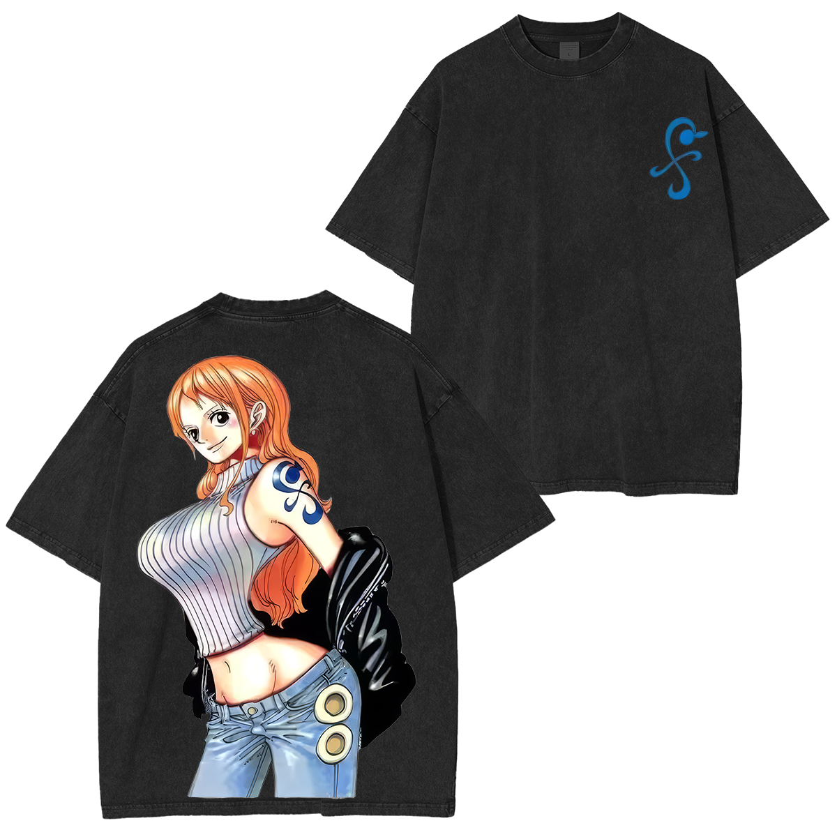 Nami One Piece Printed Unisex Washed T-Shirt