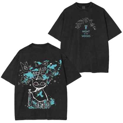 Night in the Woods Printed Unisex Oversized T-Shirt