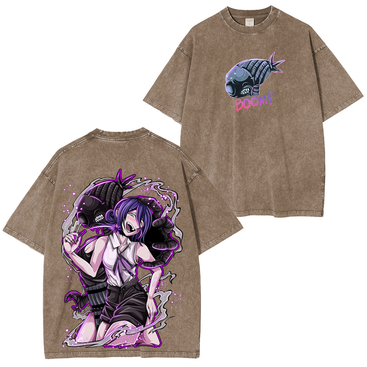 [Chainsaw Man Boom Unisex Washed T-Shirt