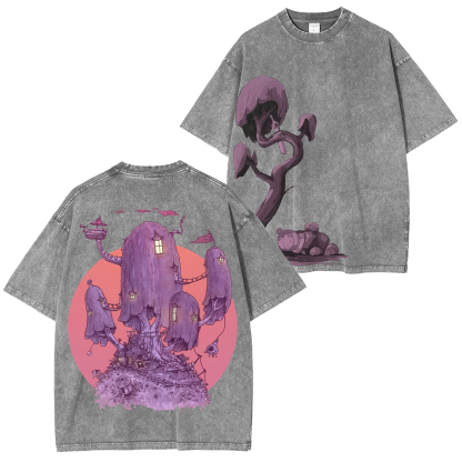 Adventure Time Printed Unisex Washed T-Shirt