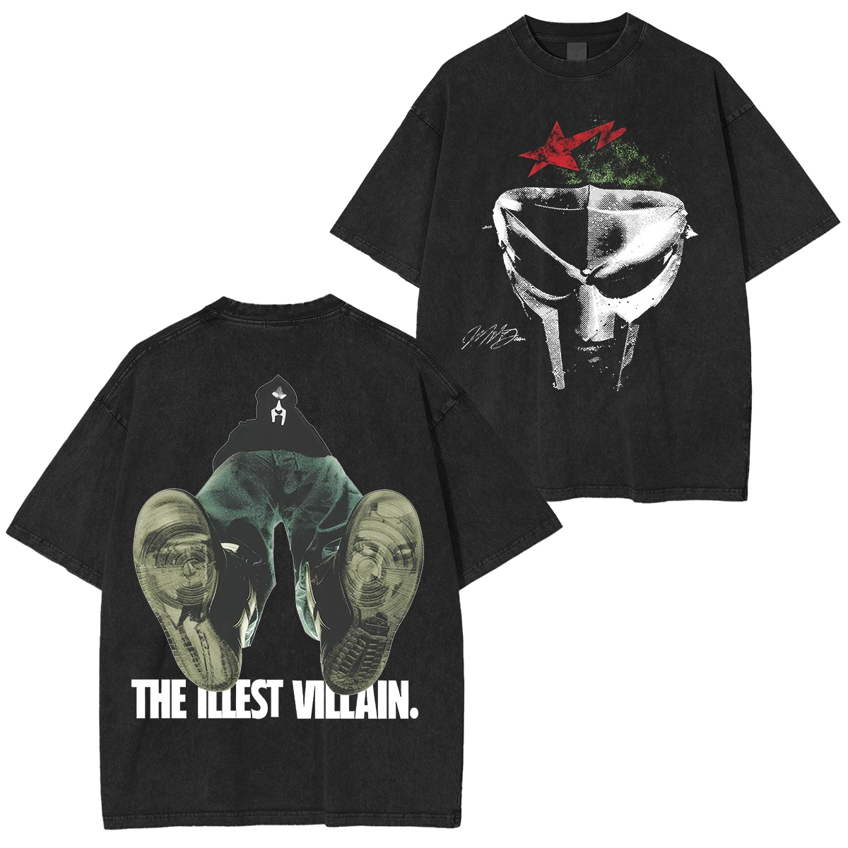 MF Doom "The Illest Villain" rap Unisex Washed T-Shirt