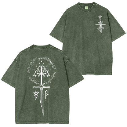 The Lord of the Rings White Tree of Gondor Unisex Washed T-Shirt