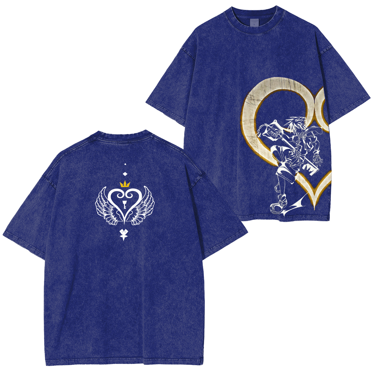Kingdom Hearts Sora Printed Unisex Washed T-Shirt