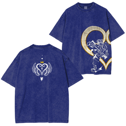 Kingdom Hearts Sora Printed Unisex Washed T-Shirt