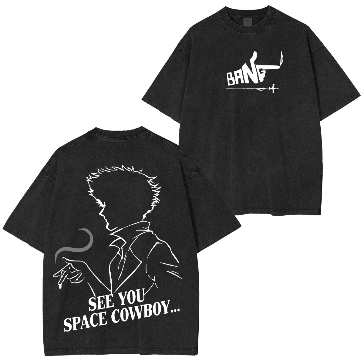 Cowboy Bebop Printed Unisex Washed T-Shirt
