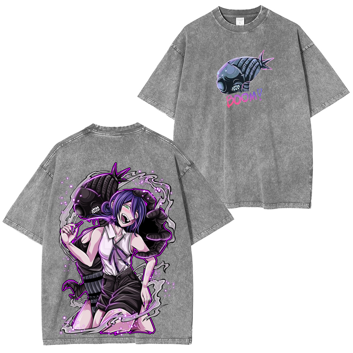 [Chainsaw Man Boom Unisex Washed T-Shirt