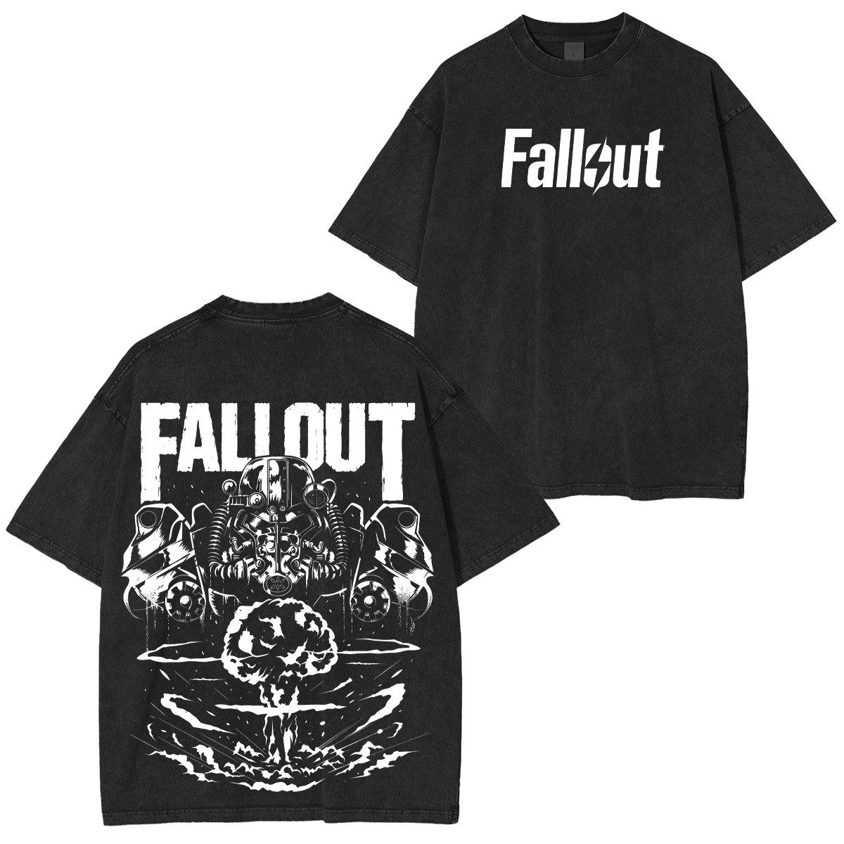 Fallout Printed Unisex Washed T-Shirt