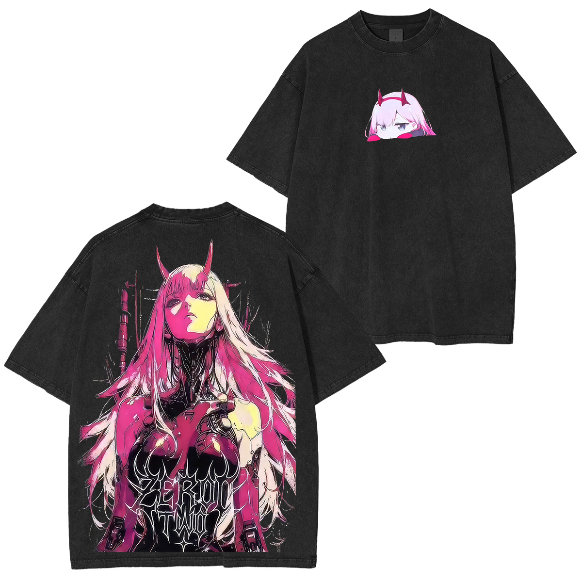 Darling in the Franxx Zero Two Printed Unisex Washed T-Shirt