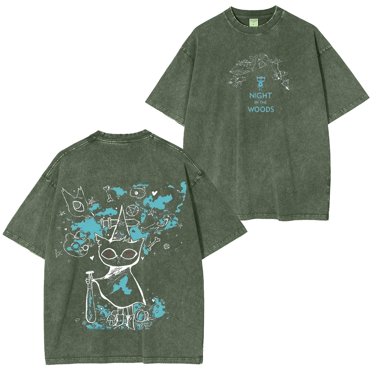 Night in the Woods Printed Unisex Oversized T-Shirt