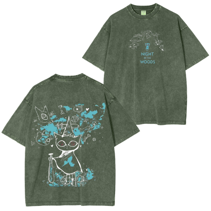 Night in the Woods Printed Unisex Oversized T-Shirt