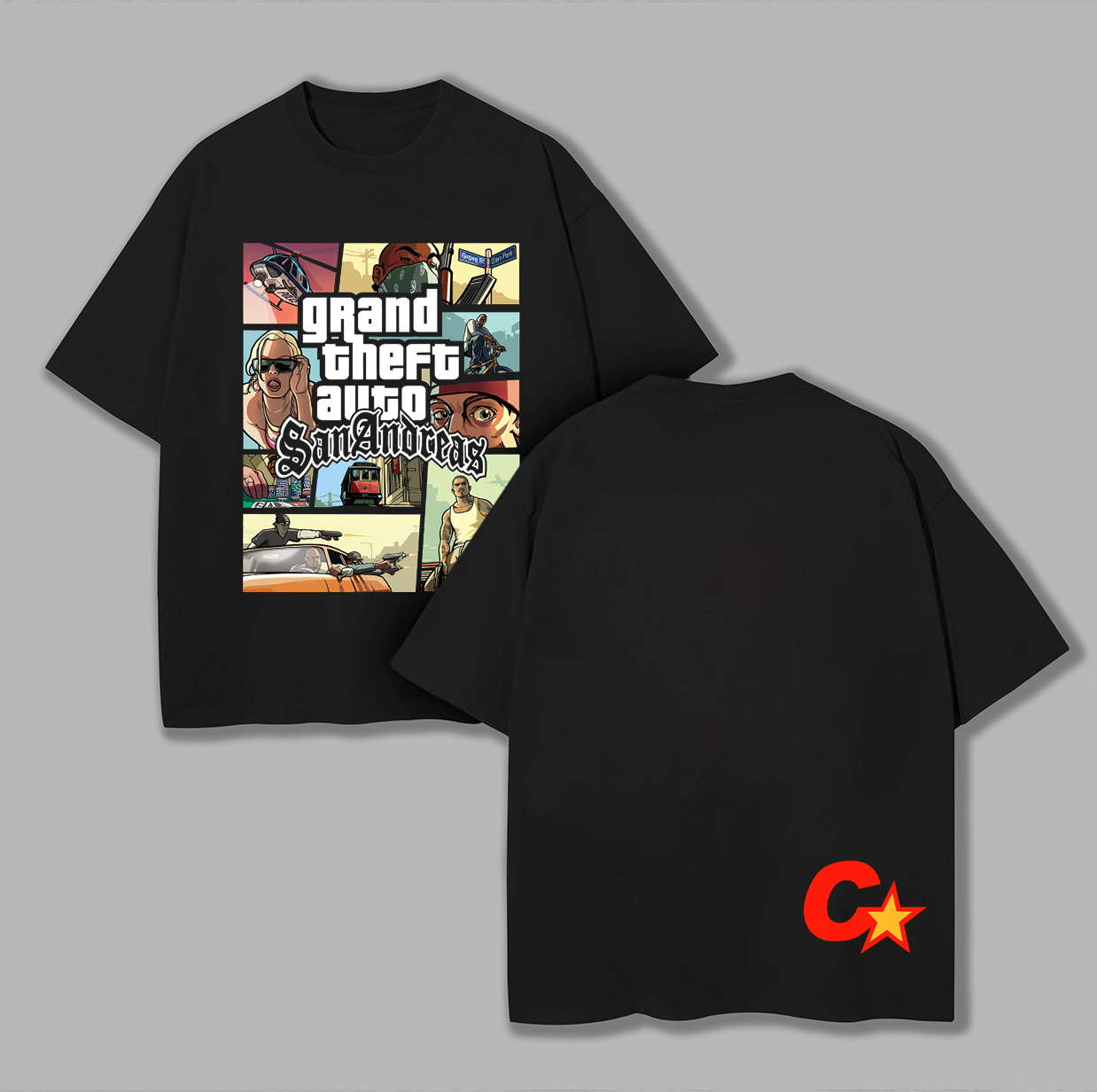 Grand Theft Auto: San Andreas Printed Unisex Oversized T-Shirt