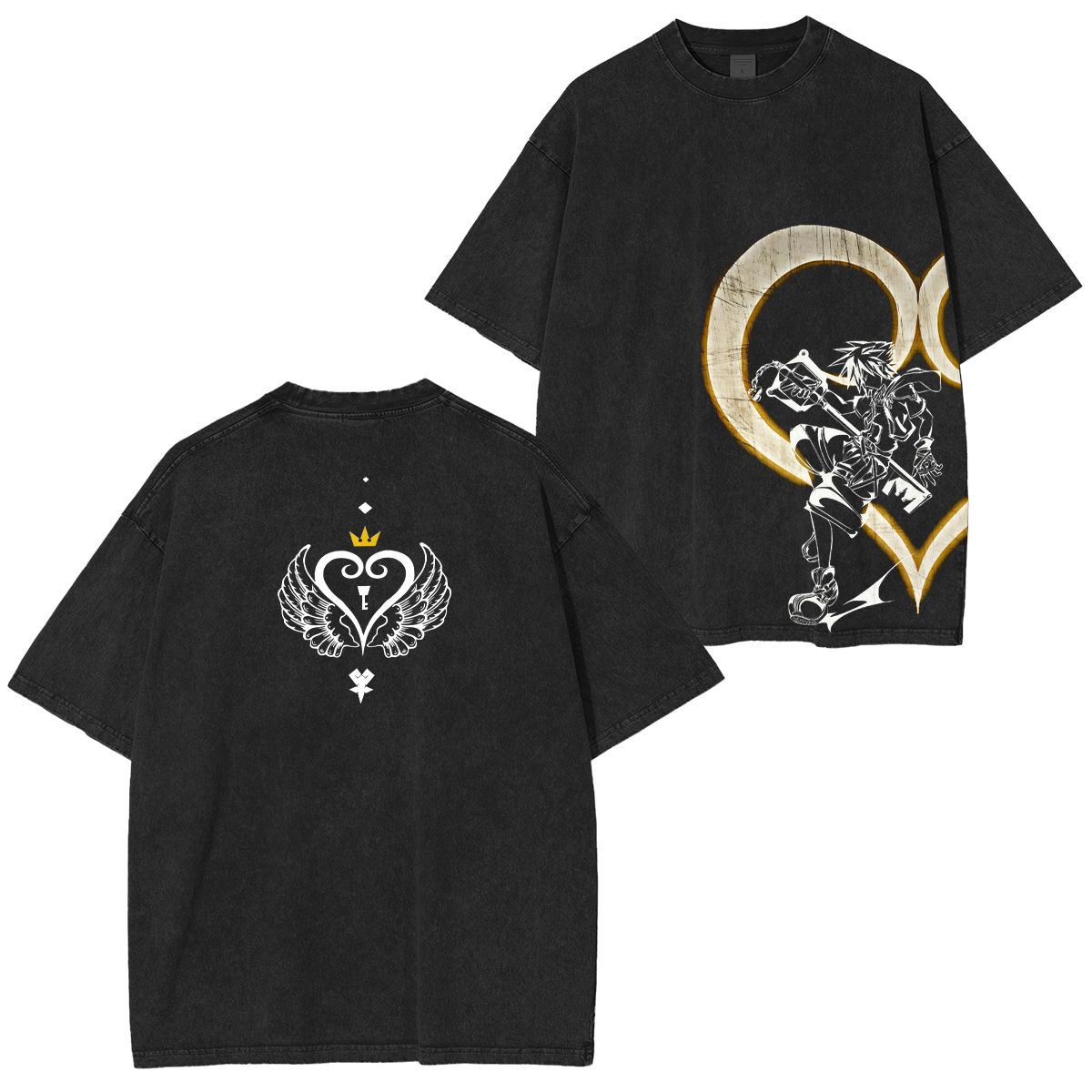 Kingdom Hearts Sora Printed Unisex Washed T-Shirt