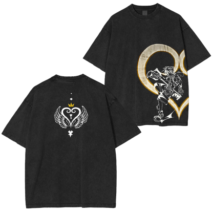 Kingdom Hearts Sora Printed Unisex Washed T-Shirt
