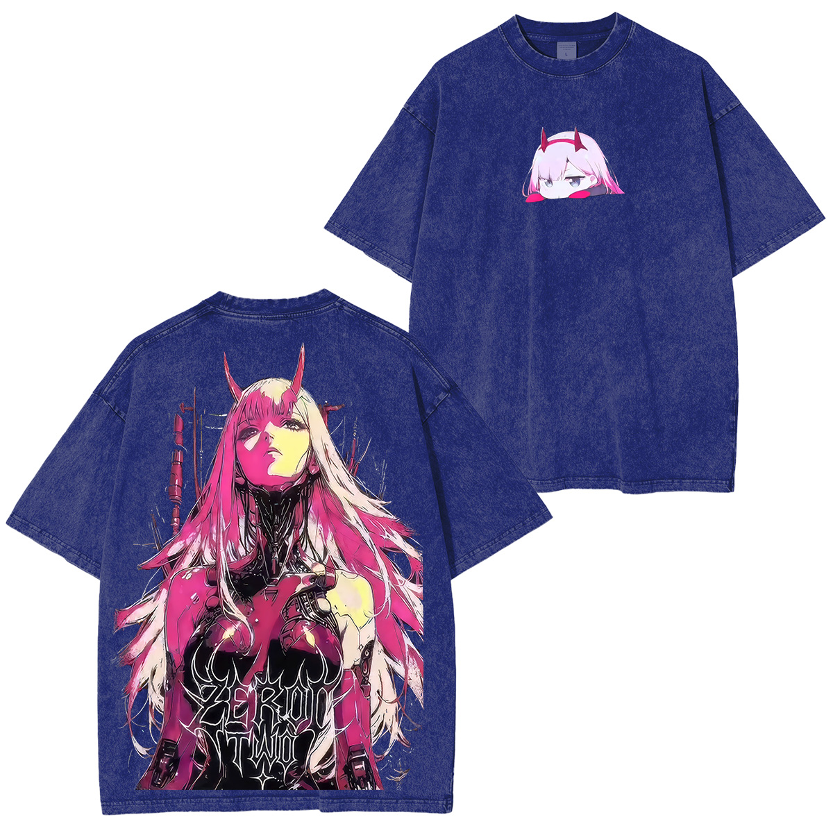 Darling in the Franxx Zero Two Printed Unisex Washed T-Shirt