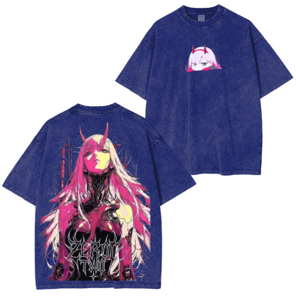 Darling in the Franxx Zero Two Printed Unisex Washed T-Shirt