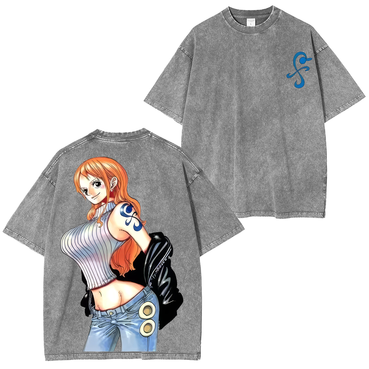 Nami One Piece Printed Unisex Washed T-Shirt