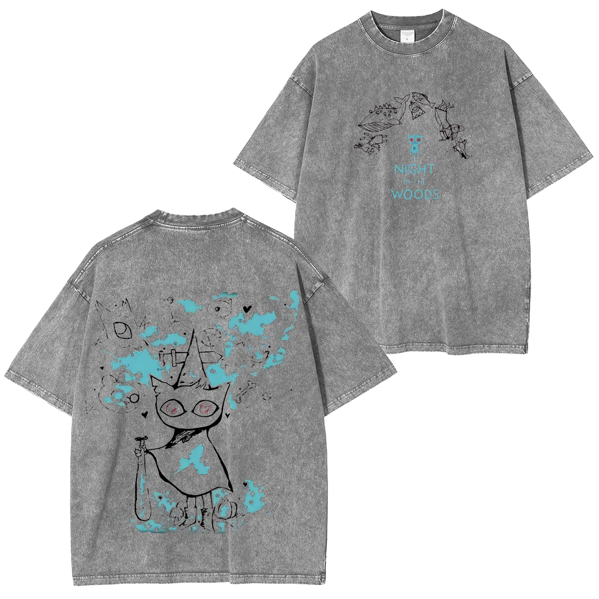Night in the Woods Printed Unisex Oversized T-Shirt