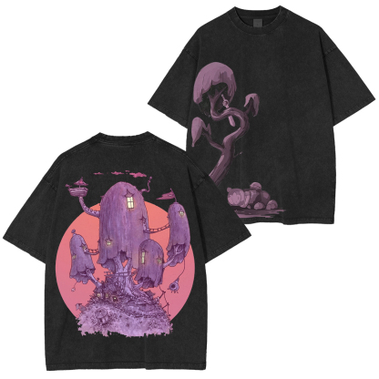 Adventure Time Printed Unisex Washed T-Shirt