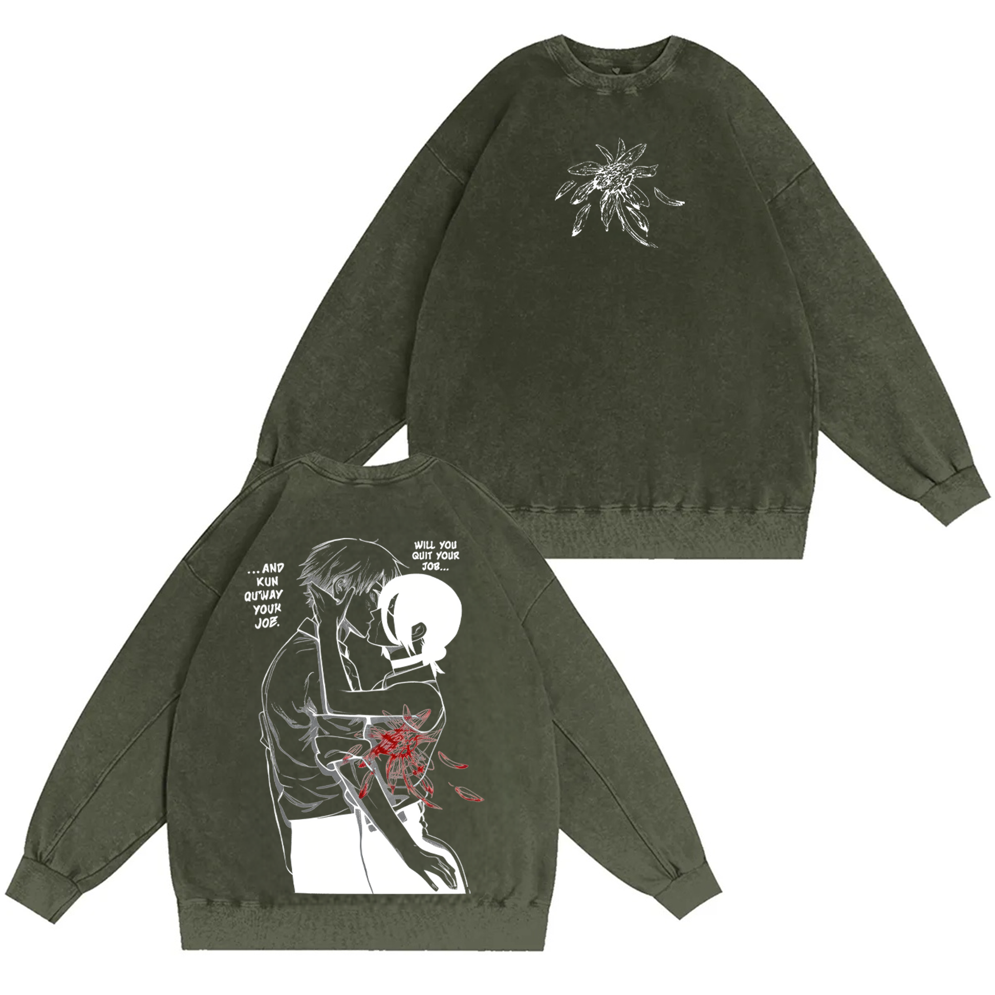 Chainsaw Man Denji & Reze Unisex Washed T-Shirt