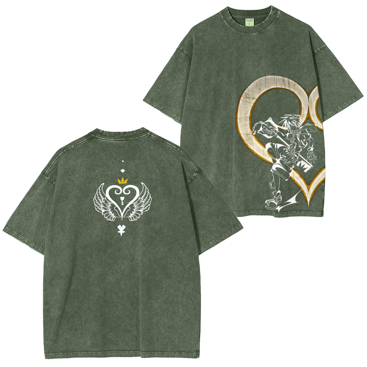 Kingdom Hearts Sora Printed Unisex Washed T-Shirt