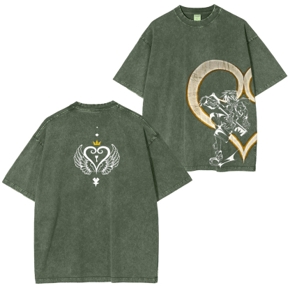 Kingdom Hearts Sora Printed Unisex Washed T-Shirt