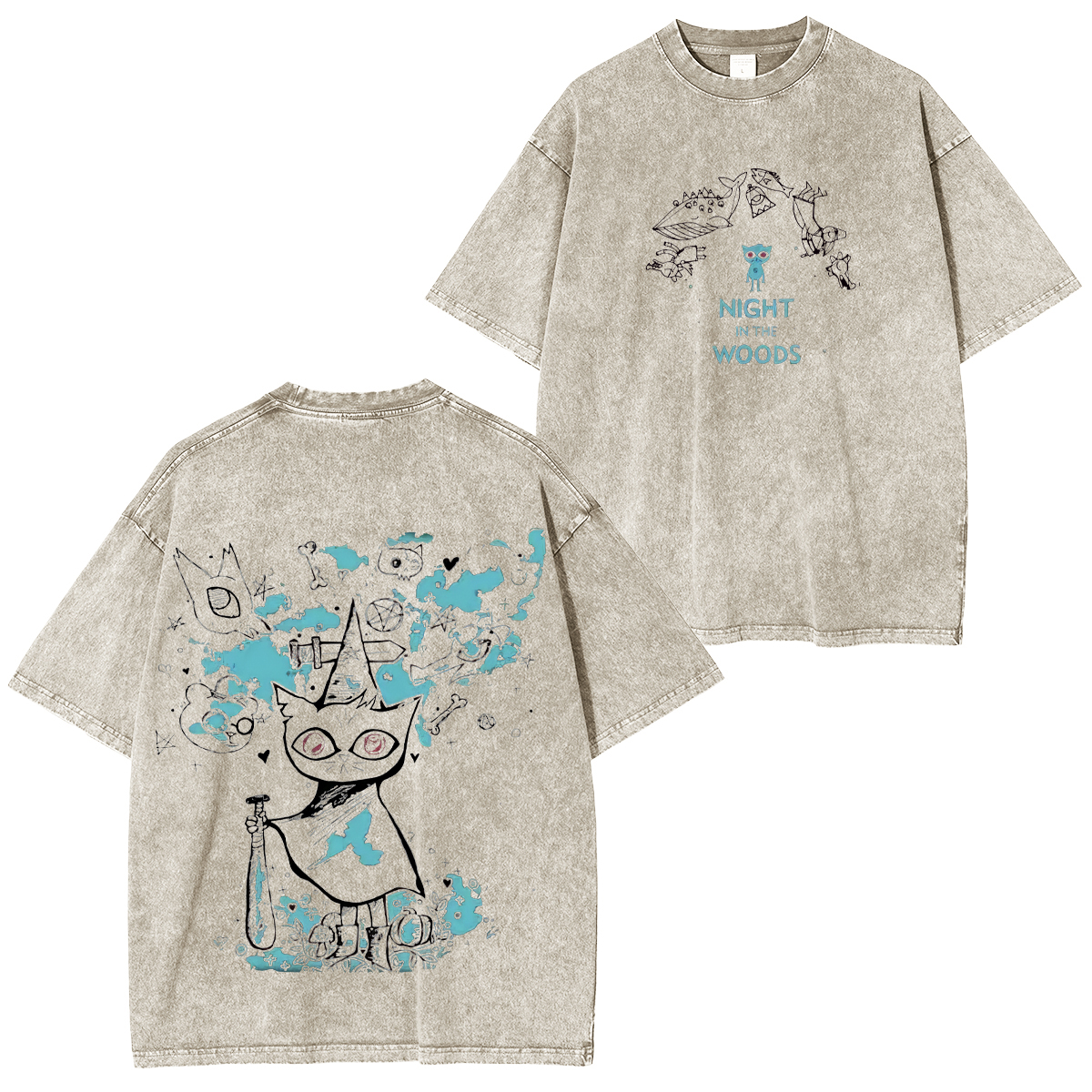 Night in the Woods Printed Unisex Oversized T-Shirt