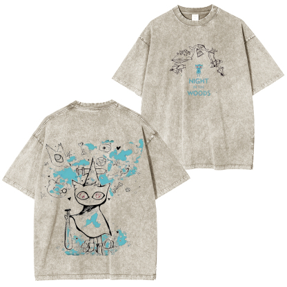 Night in the Woods Printed Unisex Oversized T-Shirt