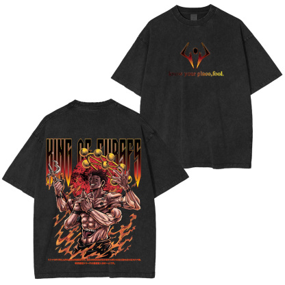 Jujutsu Kaisen Know Your Place, Fool Unisex Washed T-Shirt