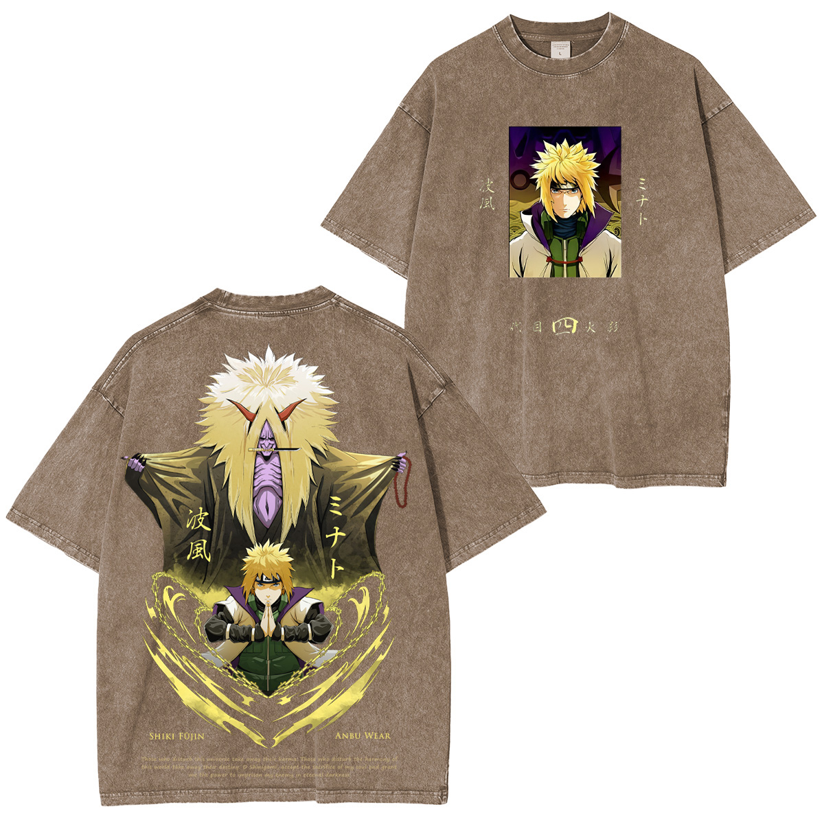 Naruto Minato Namikaze Unisex Washed T-Shirt