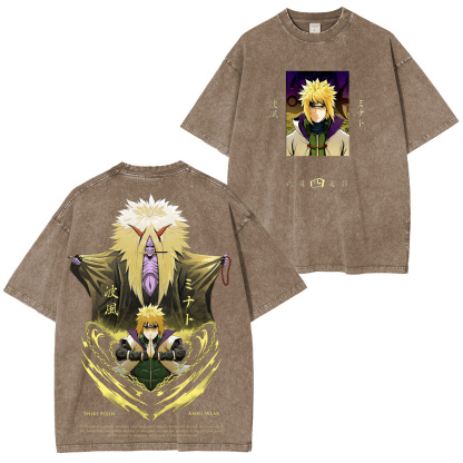 Naruto Minato Namikaze Unisex Washed T-Shirt