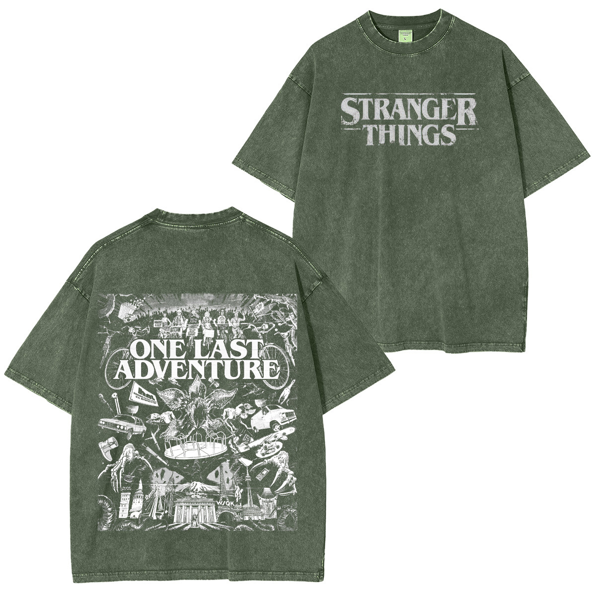 Stranger Things One Last Adventure Unisex Washed T-Shirt