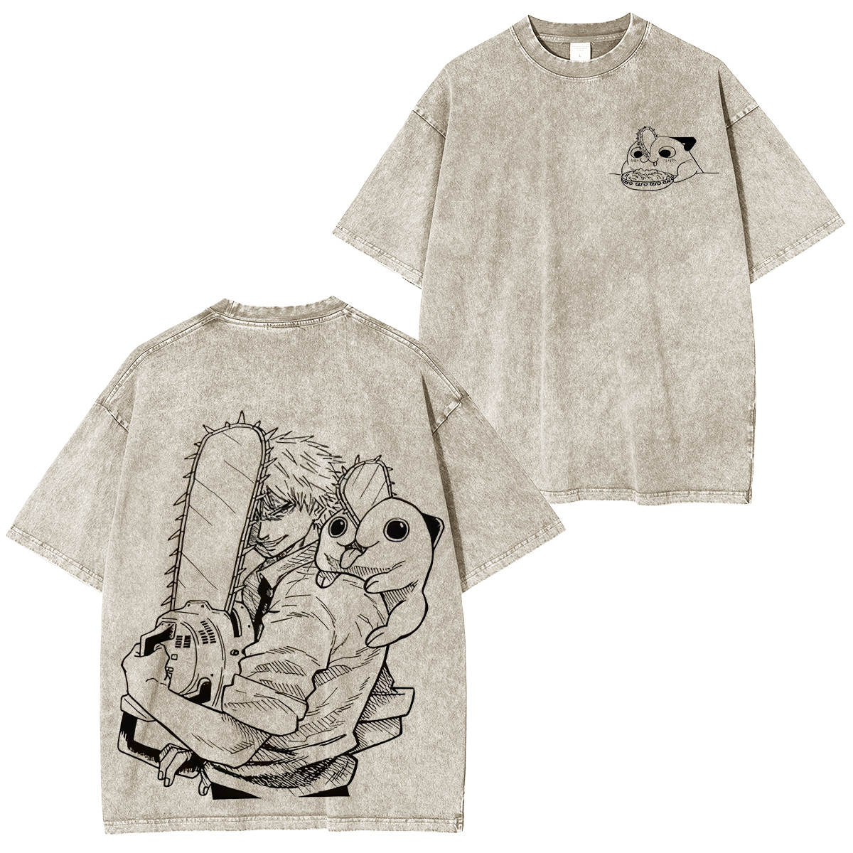 Chainsaw Man Pochita Unisex Washed T-Shirt