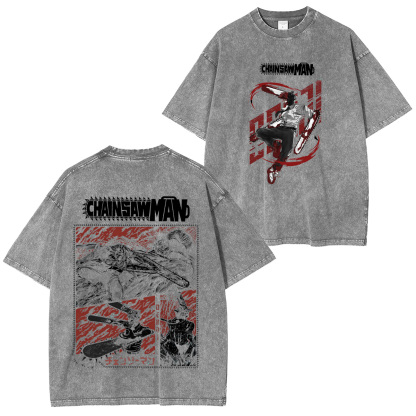Chainsaw Man Unisex Washed T-Shirt