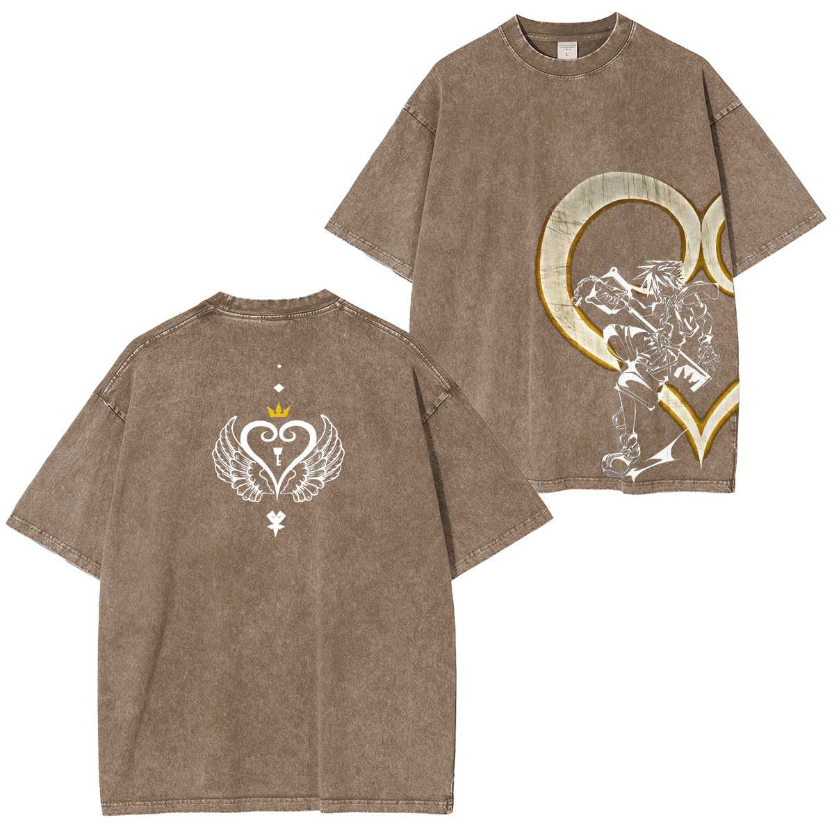 Kingdom Hearts Sora Printed Unisex Washed T-Shirt
