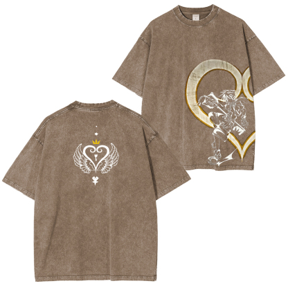 Kingdom Hearts Sora Printed Unisex Washed T-Shirt