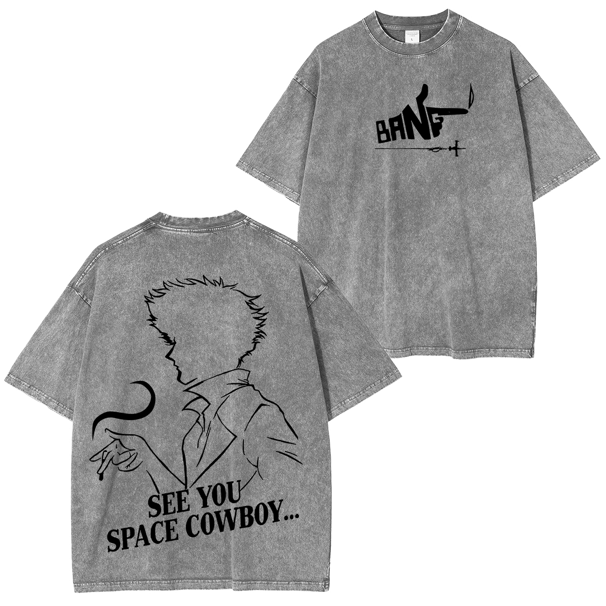 Cowboy Bebop Printed Unisex Washed T-Shirt