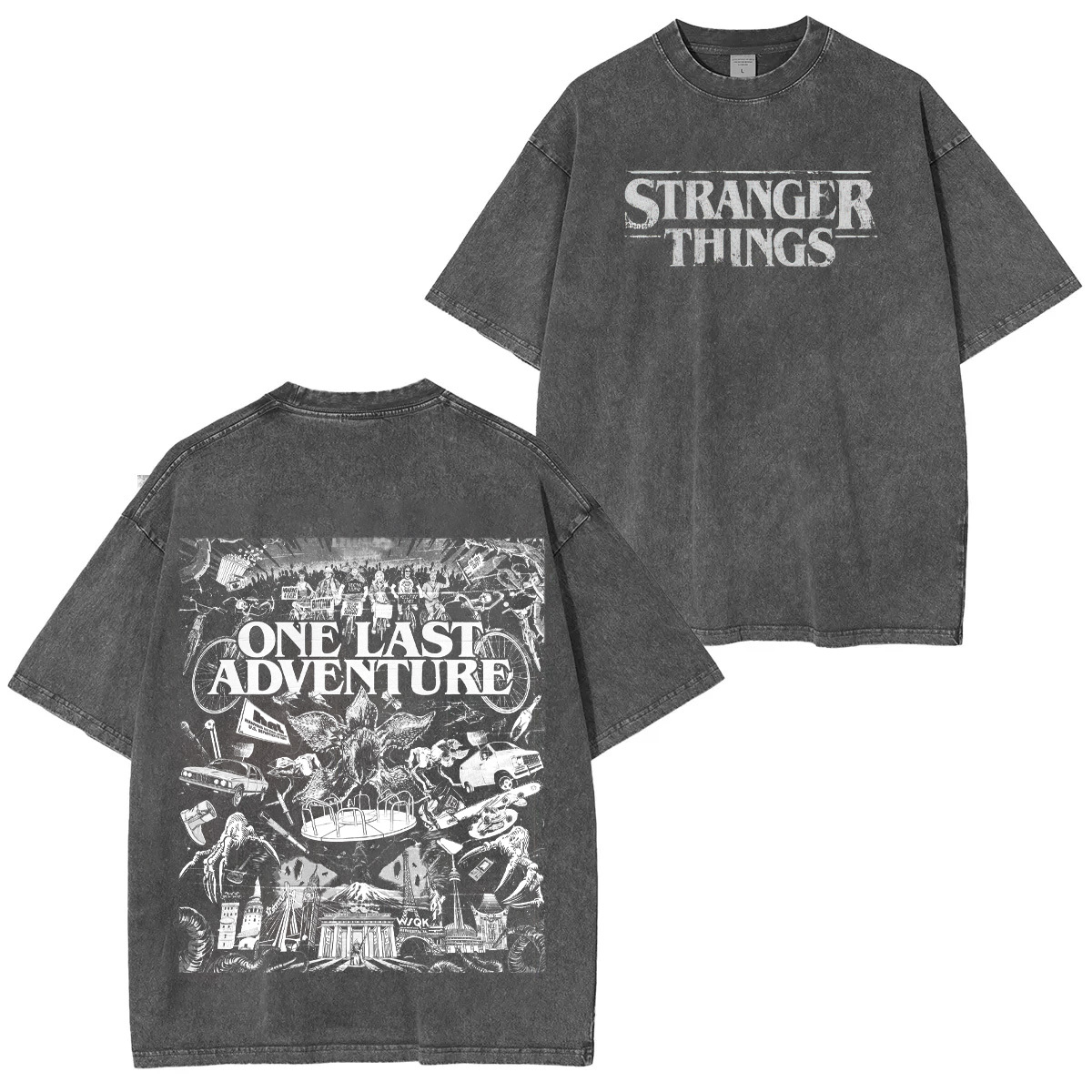 Stranger Things One Last Adventure Unisex Washed T-Shirt
