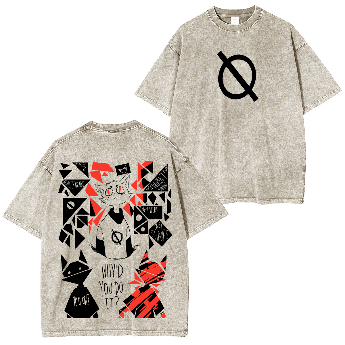 Night in the Woods Printed Unisex Washed T-Shirt