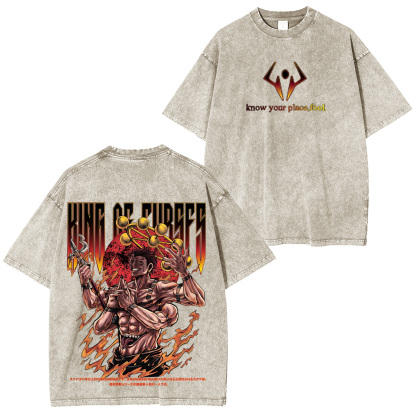 Jujutsu Kaisen Know Your Place, Fool Unisex Washed T-Shirt