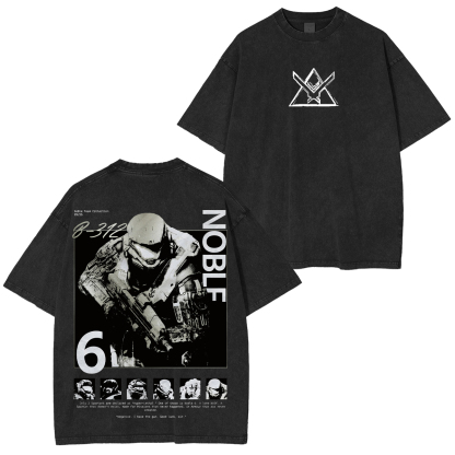 Halo Reach Noble Team Printed Unisex Washed T-Shirt