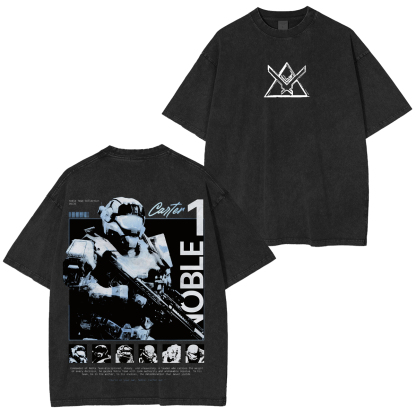 Halo Reach Noble Team Printed Unisex Washed T-Shirt