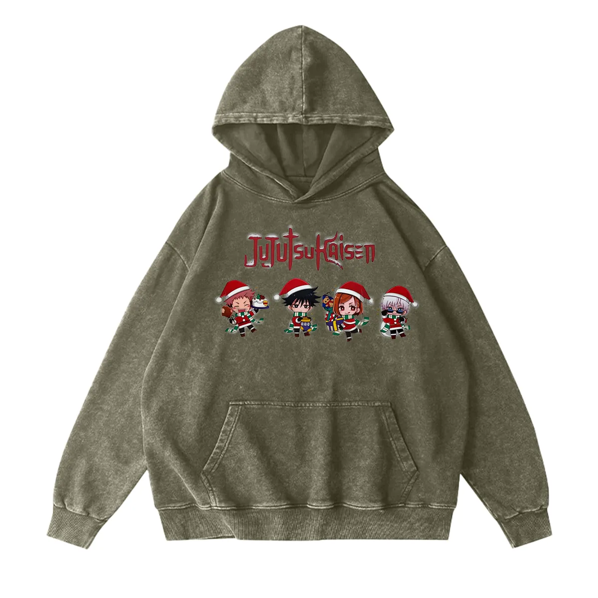 Jujutsu Kaisen Christmas Unisex Washed T-Shirt