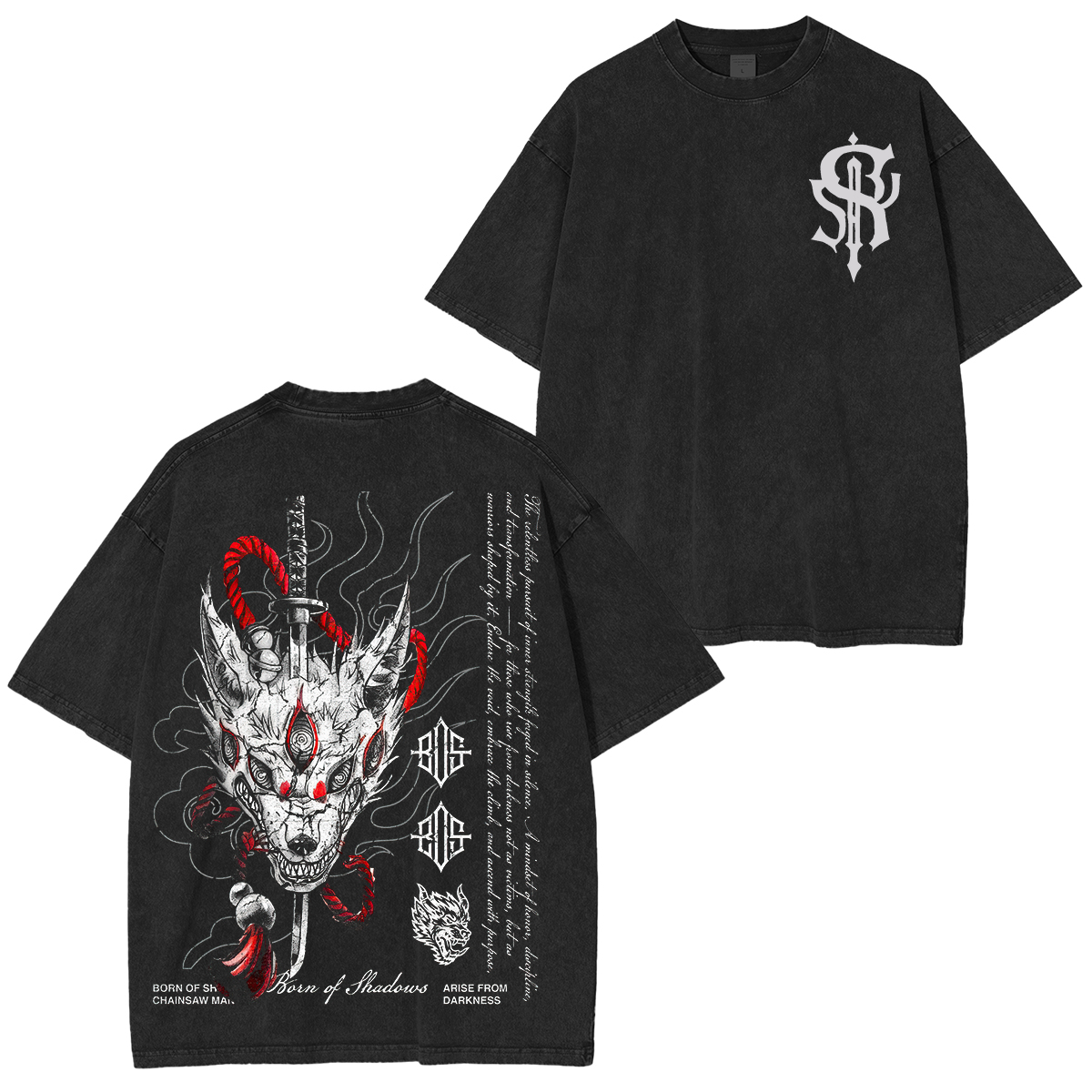 Chainsaw Man Born of Shadows Unisex Washed T-Shirt