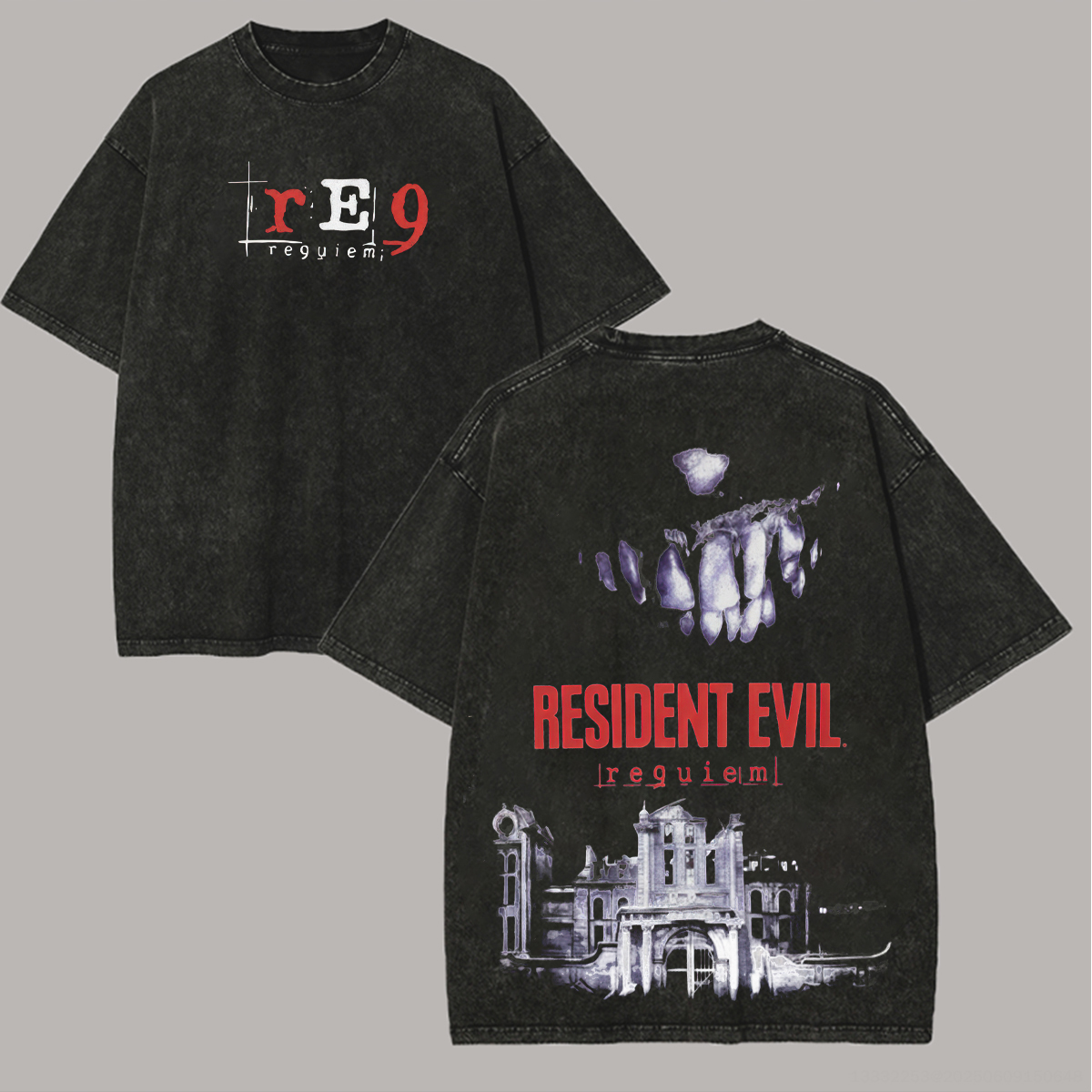 Resident Evil 9: Requiem Printed Unisex Washed T-Shirt