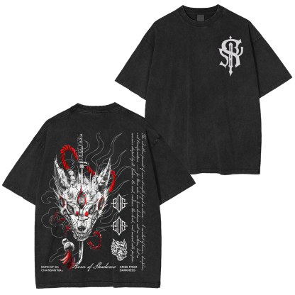 Chainsaw Man Born of Shadows Unisex Washed T-Shirt