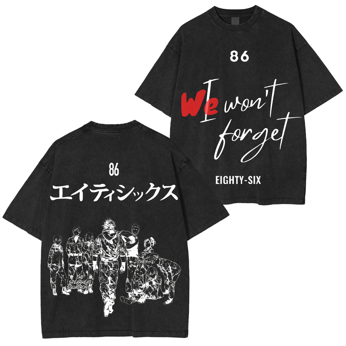 86 Eighty-Six Printed Unisex Washed T-Shirt