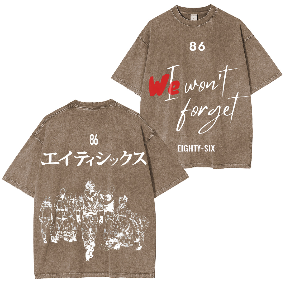 86 Eighty-Six Printed Unisex Washed T-Shirt