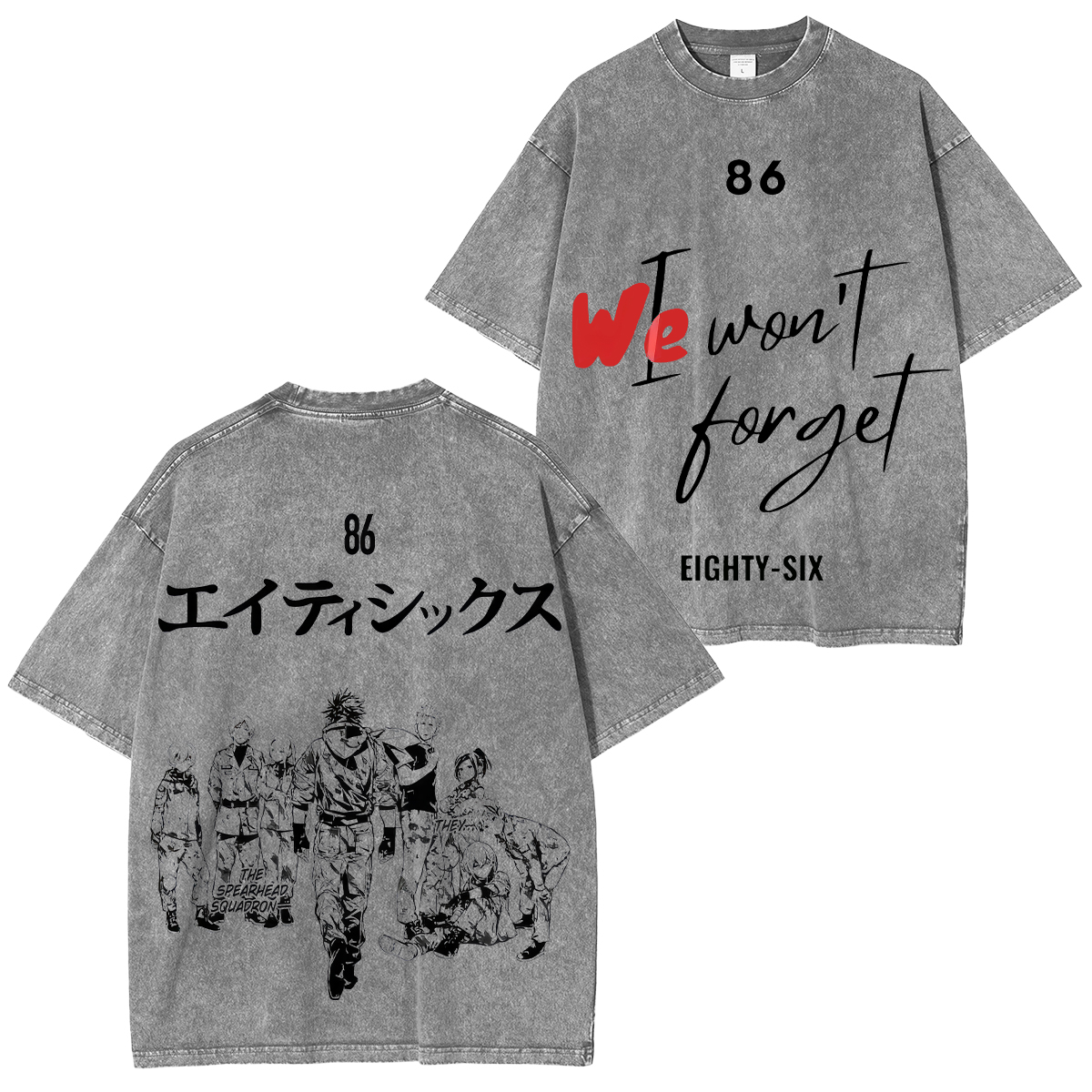 86 Eighty-Six Printed Unisex Washed T-Shirt