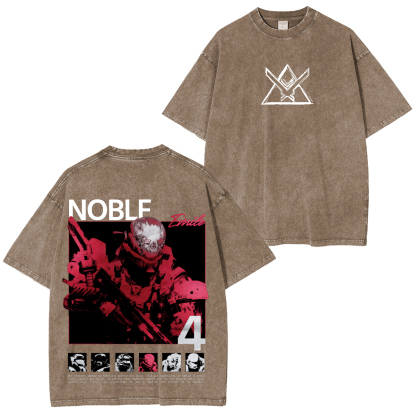 Halo Reach Noble Team Printed Unisex Washed T-Shirt